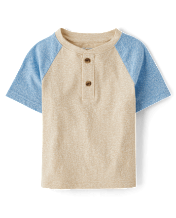 Baby And Toddler Boys Colorblock Marled Henley Top