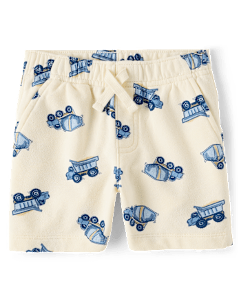 Baby And Toddler Boys Construction Vehicle French Terry Active Shorts