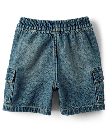Baby And Toddler Boys Pull On Cargo Jean Shorts