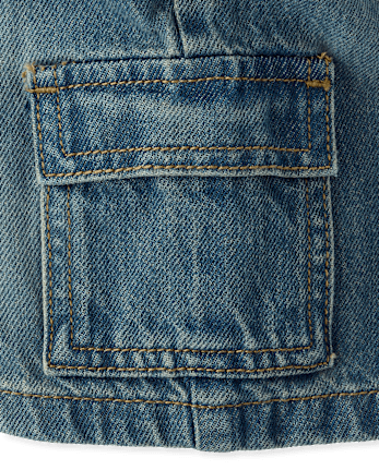 Baby And Toddler Boys Pull On Cargo Jean Shorts