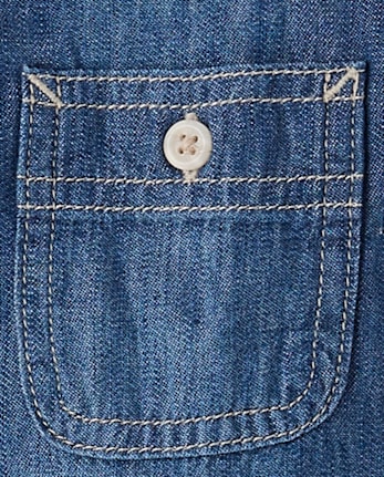 Baby And Toddler Boys Chambray Button Up Shirt