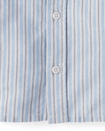 Baby And Toddler Boys Striped Oxford Button Up Shirt