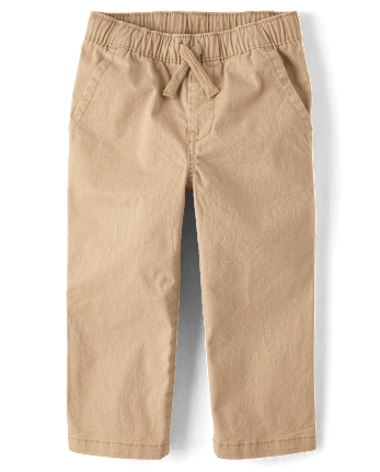 Baby And Toddler Boys Stretch Straight Pull On Chino Pants