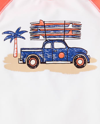 Baby And Toddler Boys Print Rashguard Swimsuit