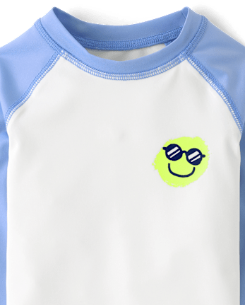 Baby And Toddler Boys Happy Face Rashguard Swim Set