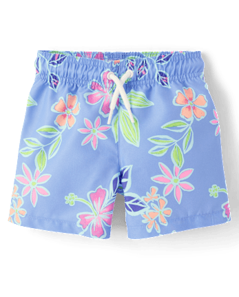 Baby And Toddler Boys Tropical Swim Trunks