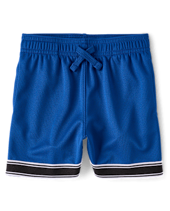 Baby And Toddler Boys Quick Dry Striped Mesh Lined Active Shorts
