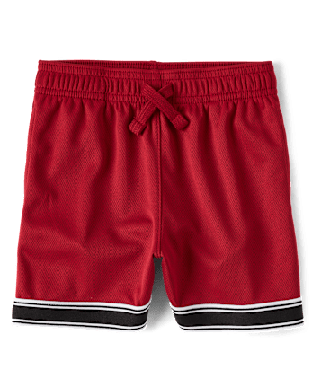 Baby And Toddler Boys Quick Dry Striped Mesh Lined Active Shorts