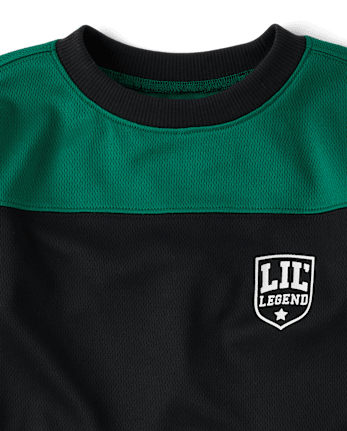 Baby And Toddler Boys Quick Dry Colorblock Mesh Football Top