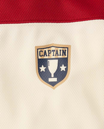 Baby And Toddler Boys Quick Dry Colorblock Mesh Football Top