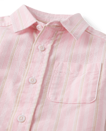 Baby And Toddler Boys Striped Oxford Button Up Shirt