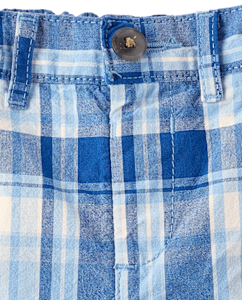 Baby And Toddler Boys Plaid Chino Shorts