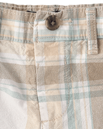 Baby And Toddler Boys Plaid Chino Shorts