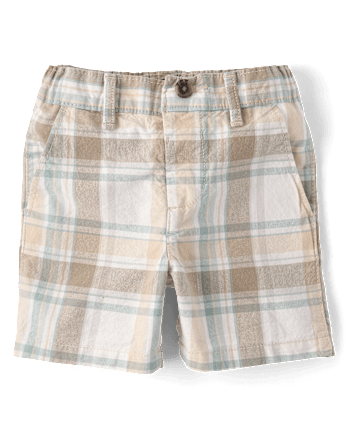 Baby And Toddler Boys Plaid Chino Shorts