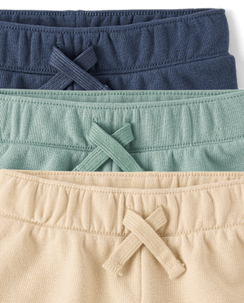Baby And Toddler Boys French Terry Active Shorts 3-Pack