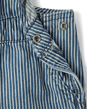 Baby And Toddler Boys Railroad Striped Denim Shortalls