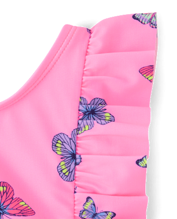 Baby And Toddler Girls Butterfly Flutter One Piece Swimsuit