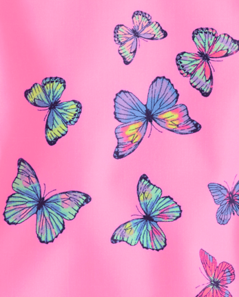 Baby And Toddler Girls Butterfly Flutter One Piece Swimsuit