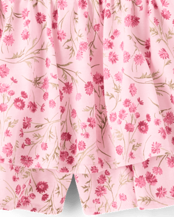 Toddler Girls Floral Tiered Ruffle Skort
