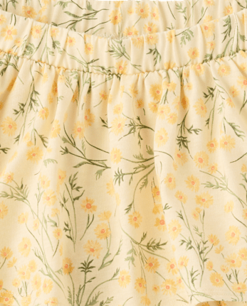 Toddler Girls Floral Tiered Ruffle Skort