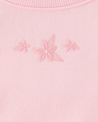 Toddler Girls Crochet Premium Fleece 2-Piece Set