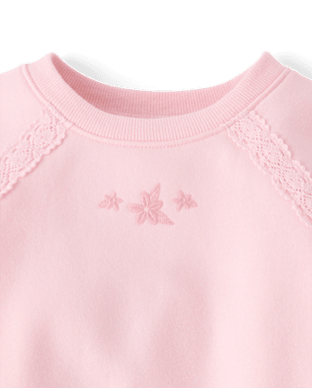 Toddler Girls Crochet Premium Fleece 2-Piece Set