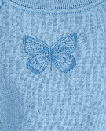 Toddler Girls Crochet Premium Fleece 2-Piece Set