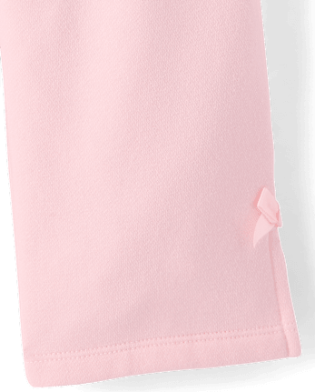 Toddler Girls Bow Premium Fleece Wide Leg Lounge Pants