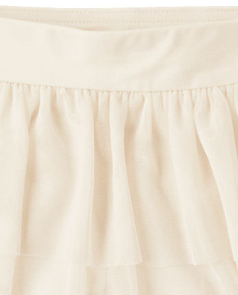 Jupe-short à volants en maille à séchage rapide pour petites filles