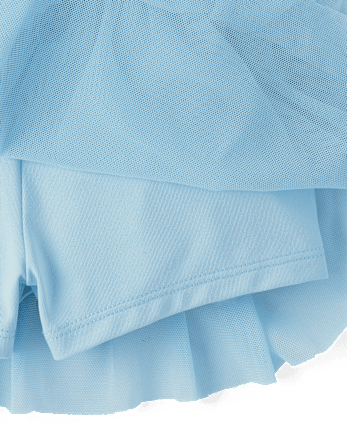 Toddler Girls Quick Dry Mesh Tiered Skort