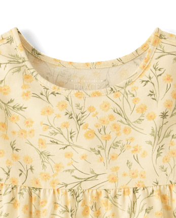 Baby And Toddler Girls Floral Tiered Dress