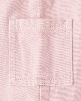 Toddler Girls Garment Dyed Barrel Jeans