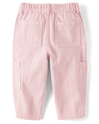 Toddler Girls Garment Dyed Barrel Jeans