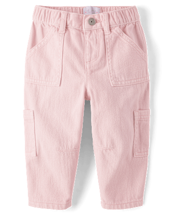 Toddler Girls Garment Dyed Barrel Jeans