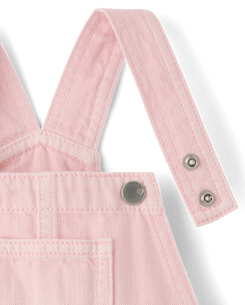 Baby And Toddler Girls Garment Dyed Denim Shortalls