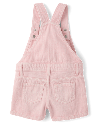 Baby And Toddler Girls Garment Dyed Denim Shortalls