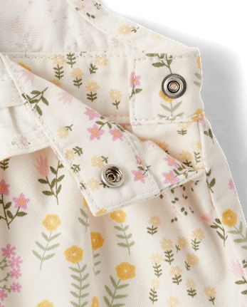 Toddler Girls Floral Skirtall 2-Piece Outfit Set