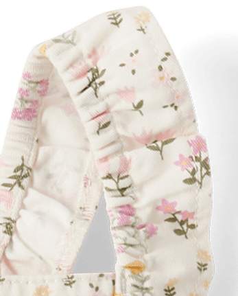 Toddler Girls Floral Skirtall 2-Piece Outfit Set