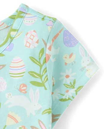 Toddler Girls Easter V-Waist Dress