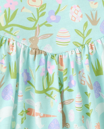 Toddler Girls Easter V-Waist Dress