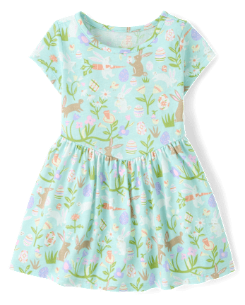 Toddler Girls Easter V-Waist Dress