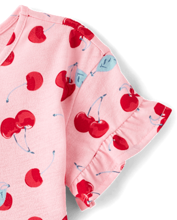Baby And Toddler Girls Cherry Flutter Dress