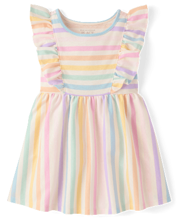 Baby And Toddler Girls Print Flutter Dress