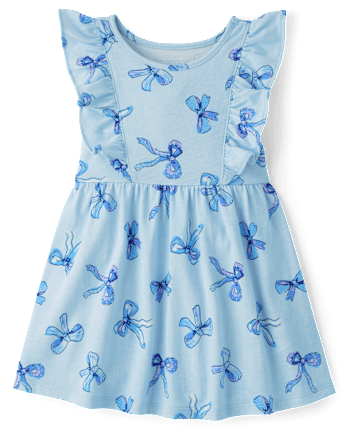 Baby And Toddler Girls Print Flutter Dress