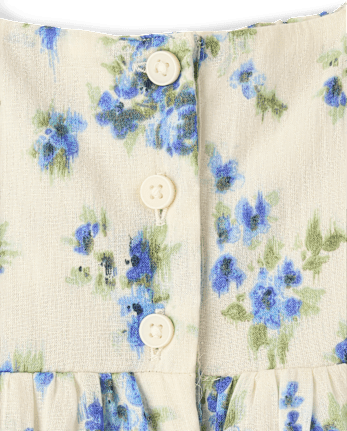 Toddler Girls Mommy And Me Floral Bow Smocked Dress