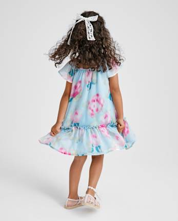 Robe courte en mousseline à fleurs pour bébés et petites filles