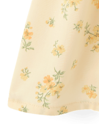 Toddler Girls Floral Smocked Flutter Dress