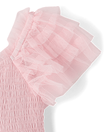 Robe à volants en tulle smocké pour bébés et petites filles