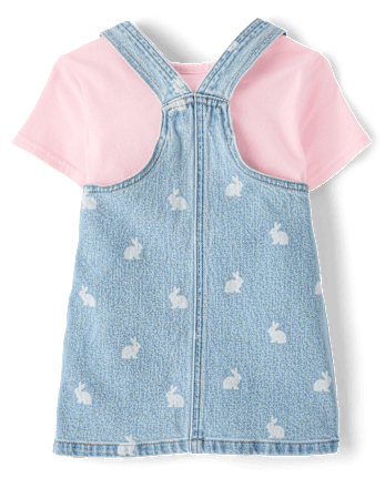 Toddler Girls Bunny Skirtall 2-Piece Outfit Set