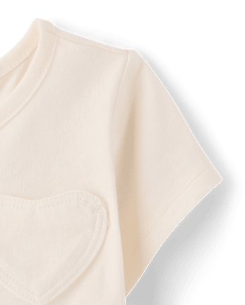 Toddler Girls Heart Pocket Tee